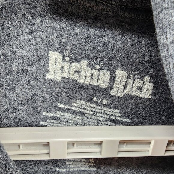 Richie Rich Pullover Hoodie Character Print Kangaroo Pocket Gray Nwot - Picture 4 of 7